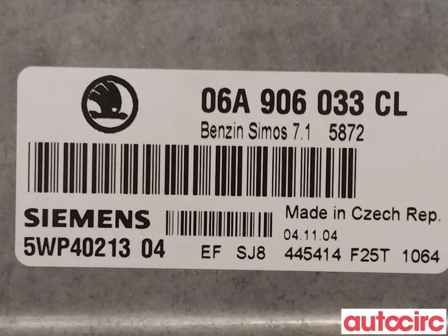 Styreenhet motor til Škoda Octavia 2005-2008 (Type II, Fase 1)  (SKODA|06A906033CL)