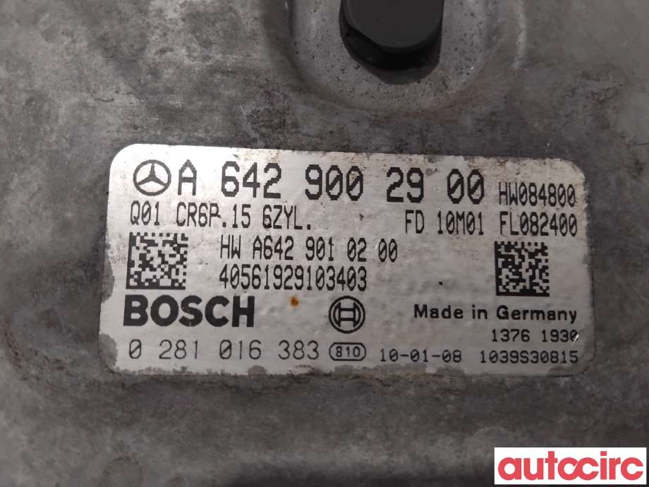 Styreenhet motor til Mercedes E-Klasse 2009-2013 (Fase 1) (W212) (W212) (MERCEDES|A6429002900|0281016383)