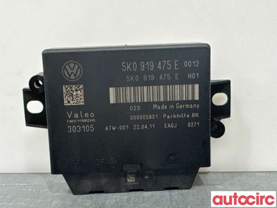 Styreenhet parkering til VW Golf VI 2008-2012 (VOLKSWAGEN|5K0919475E|303105)