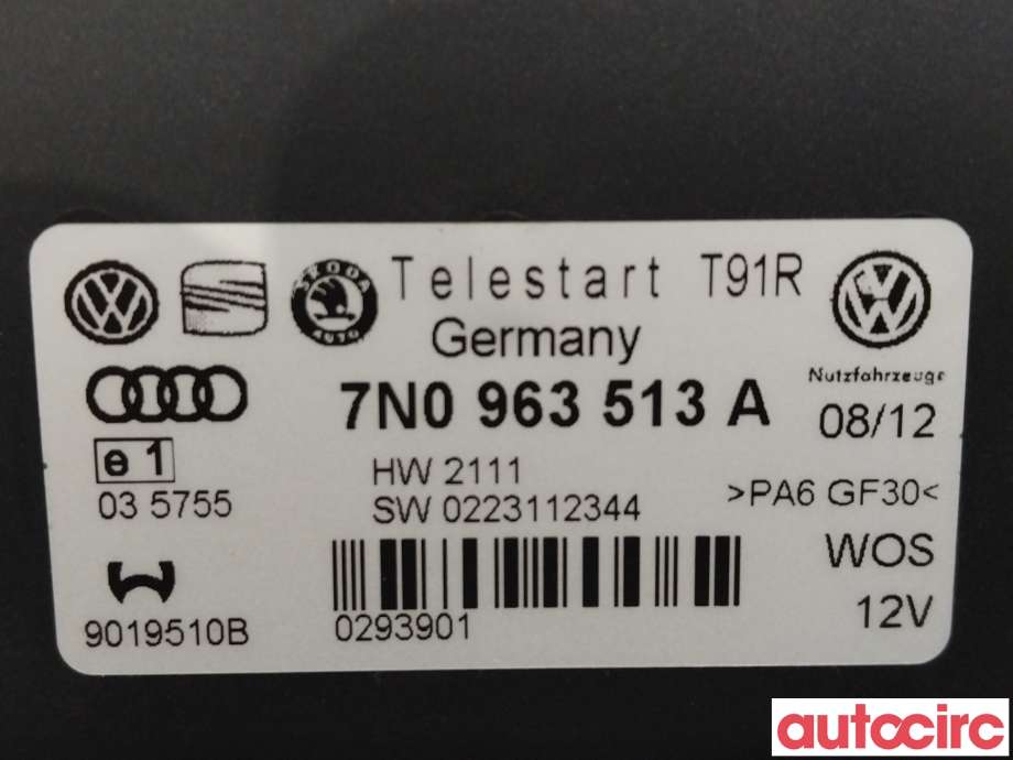 Styreenhet diverse til VW Tiguan 2011-2016 (Type I, Fase 2)  (VOLKSWAGEN|7N0963513B|7N0963513A)
