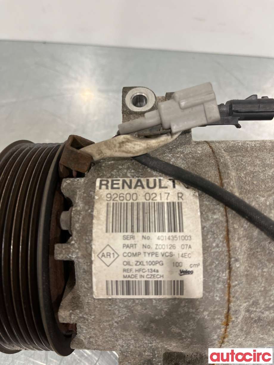 Aircondition kompressor til Renault Captur 2013-2020 (Type I)  (RENAULT|926000217R|Z00126074A)