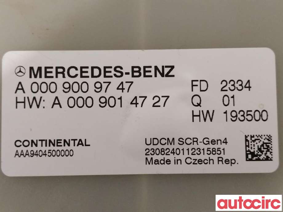 Styreenhet diverse til Mercedes Vito 2014-->> (W447) (W447) (MERCEDES|A0009009747)