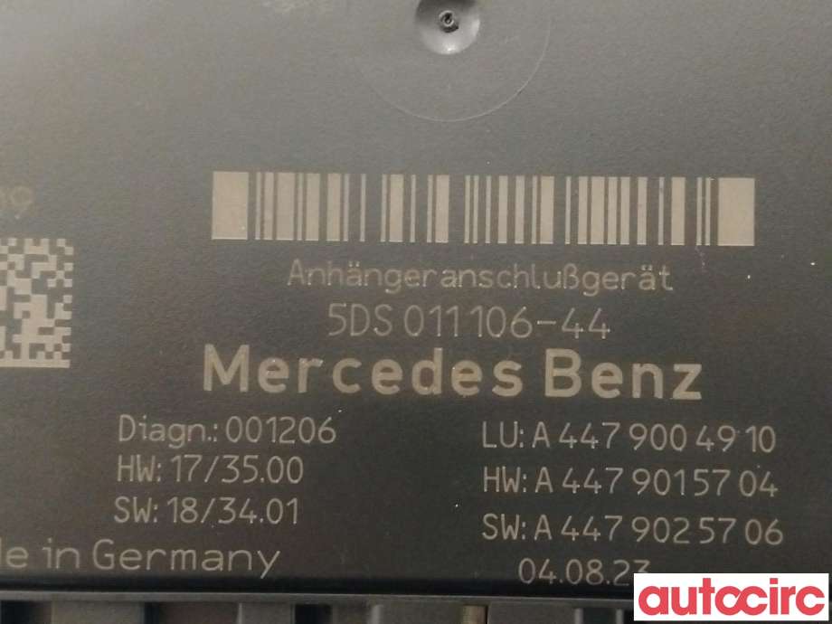 Styreenhet hengerfeste til Mercedes Vito 2014-->> (W447) (W447) (MERCEDES|A4479004910)