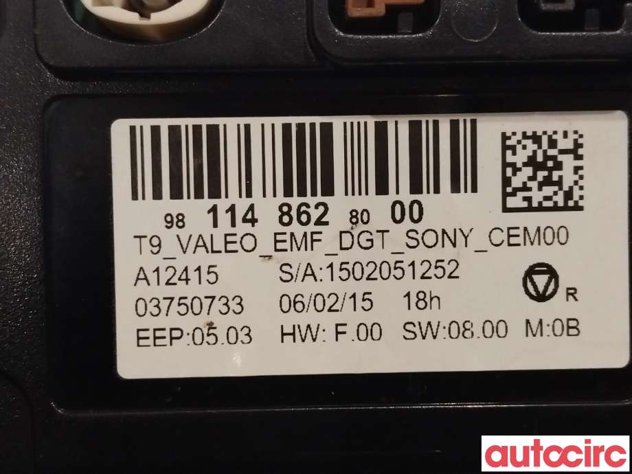 Multimedia display (MCU - Media Controller Unit) til Peugeot 308 2013-2021 (Type II) (PEUGEOT|9811486280)