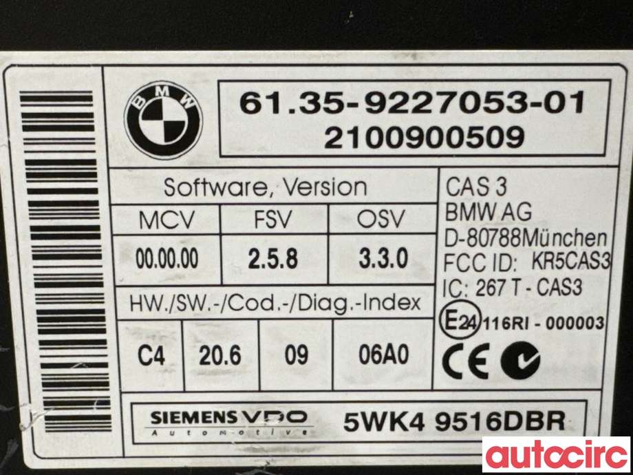 Styreenhet diverse til BMW 5-Serie 2003-2010 (E60/E61) (E60/E61) (BMW|61359395656|5WK49516DBR|61359227053)