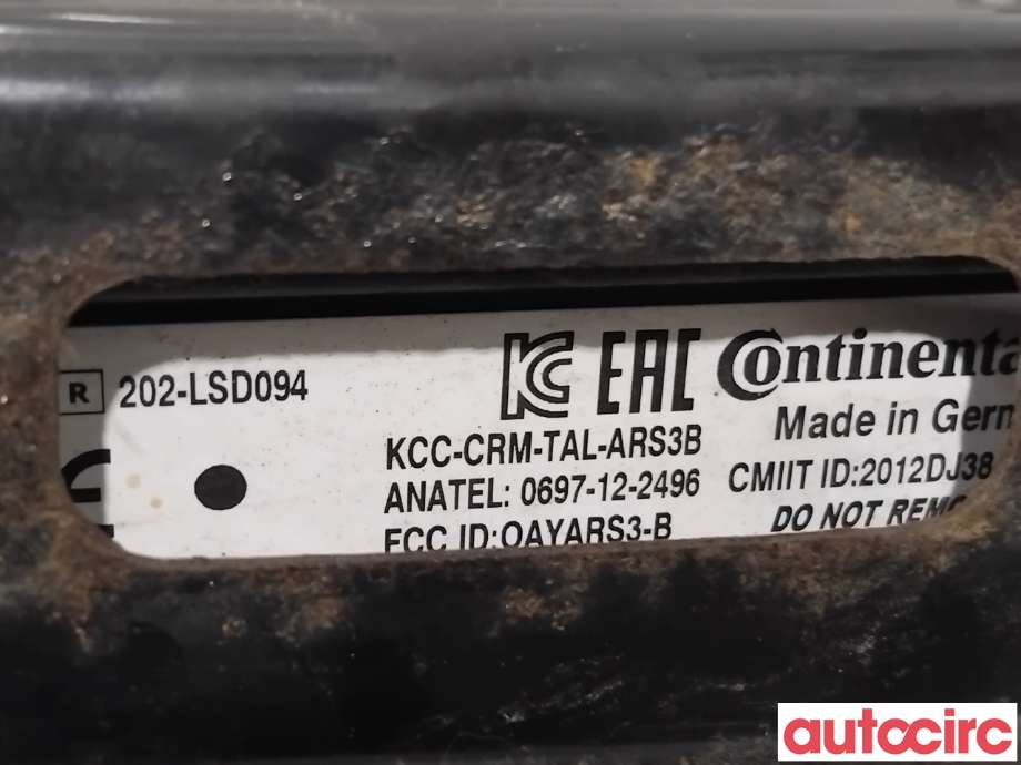 Sensor radar til Mitsubishi Outlander 2015-->> (Type III, Fase 2) (MITSUBISHI|8638A210|0697-12-2496)