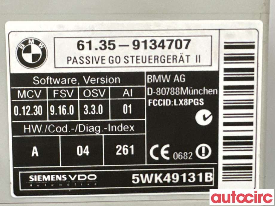 Styreenhet diverse til BMW 5-Serie 2003-2010 (E60/E61) (E60/E61) (BMW|61359134707|5WK49131B)