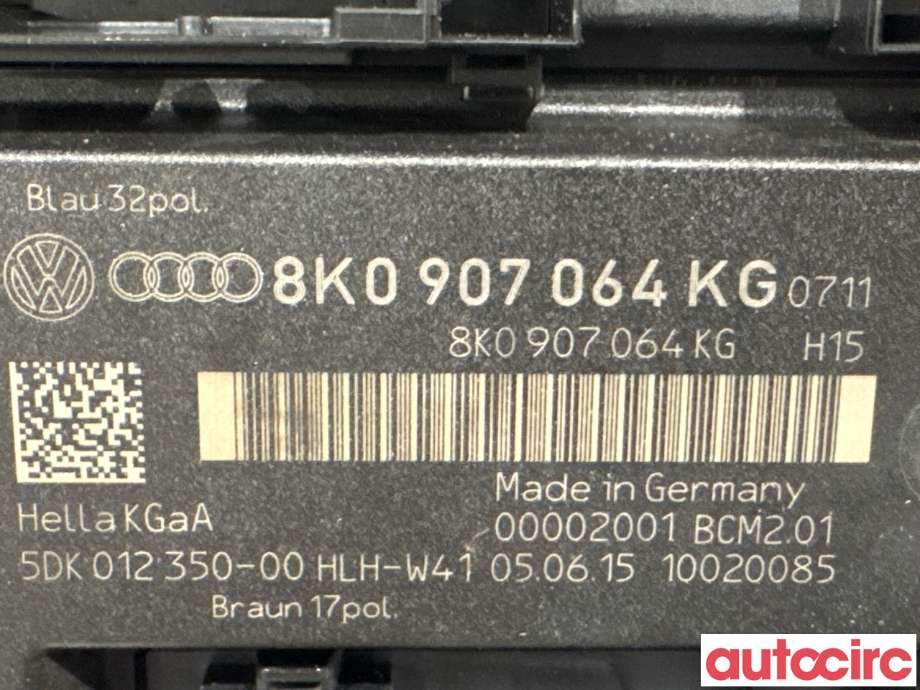 Styreenhet comfort (BCM) til Audi A4 2007-2014 (Type IV) (B8) (B8) (AUDI|8K0907064KJ|5DK012350-00|8K0907064KG)