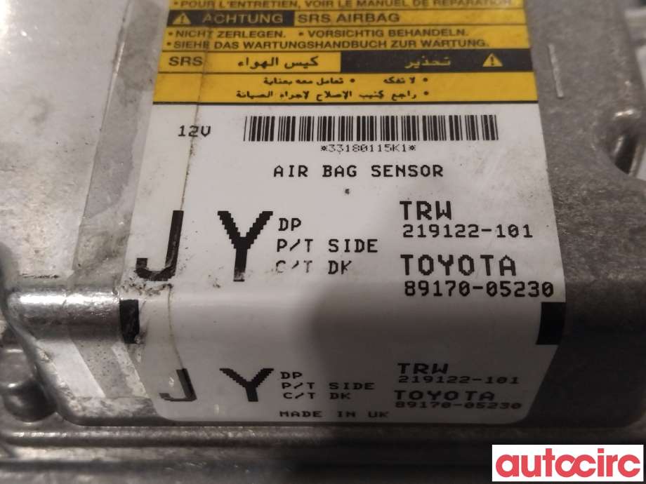 Airbag elektronikk til Toyota Avensis 2009-2015 (Type III, Fase 1) (TOYOTA|8917005230|89170-05230)