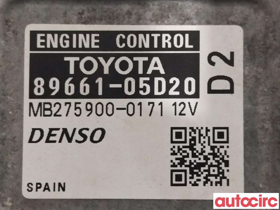 Styreenhet motor til Toyota Avensis 2009-2015 (Type III, Fase 1)  (TOYOTA|8966105D20|89661-05D20)