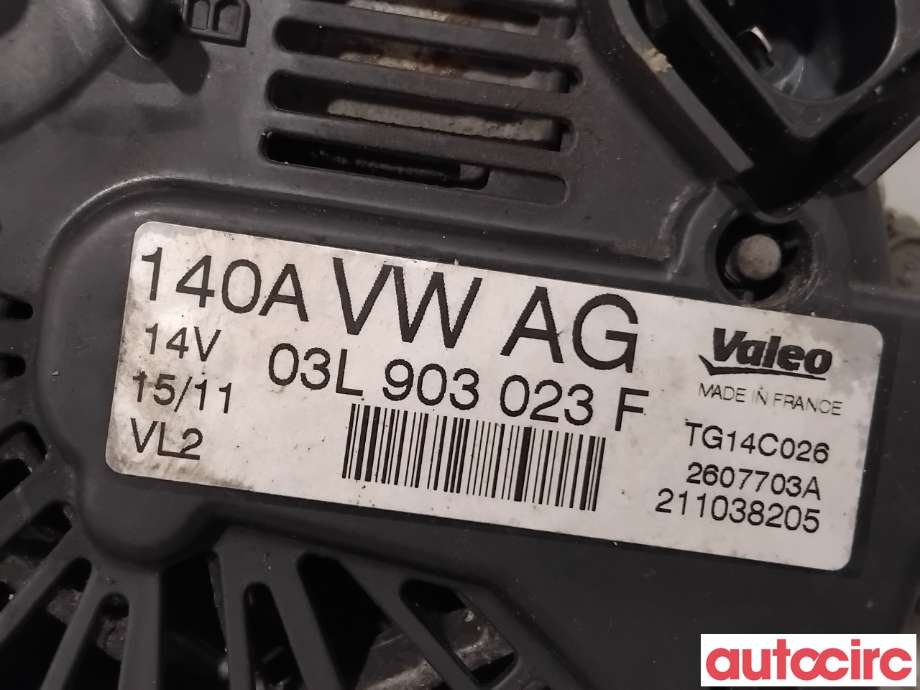 Dynamo til VW Golf VI 2008-2012 (VOLKSWAGEN|03L903023FX|TG14C026|03L903023F)