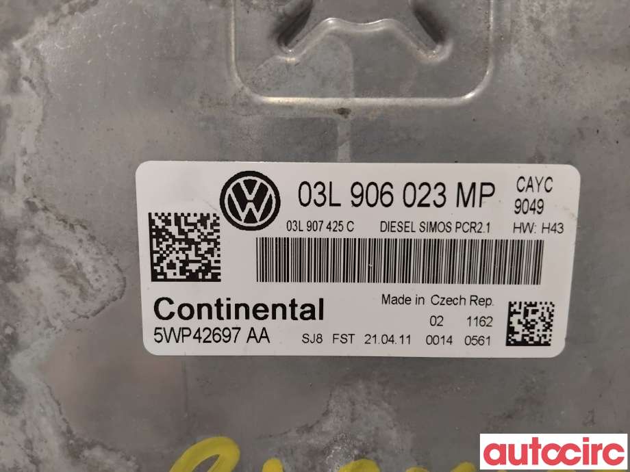 Styreenhet motor til VW Golf VI 2008-2012 (VOLKSWAGEN|03L997558C|5WP42697AA|03L906023MP)