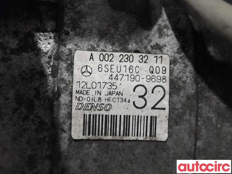 Aircondition kompressor til Mercedes E-Klasse 2009-2013 (Fase 1) (W212) (W212) (MERCEDES|A0022303211|447190-9698)