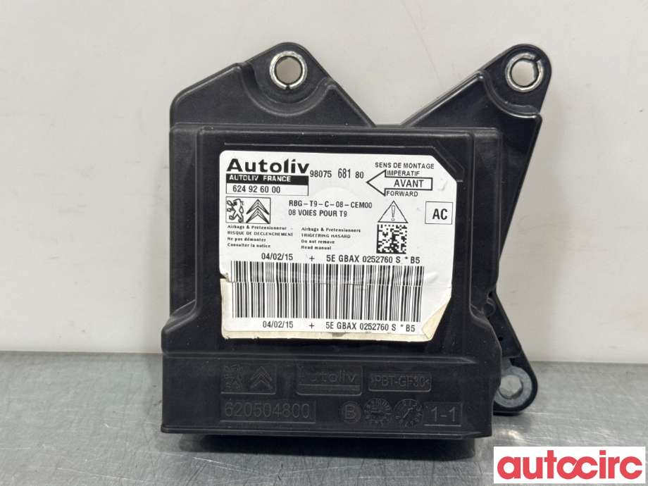 Airbag elektronikk til Peugeot 308, 2013-2021 (Type II)  (PEUGEOT|9807568180)