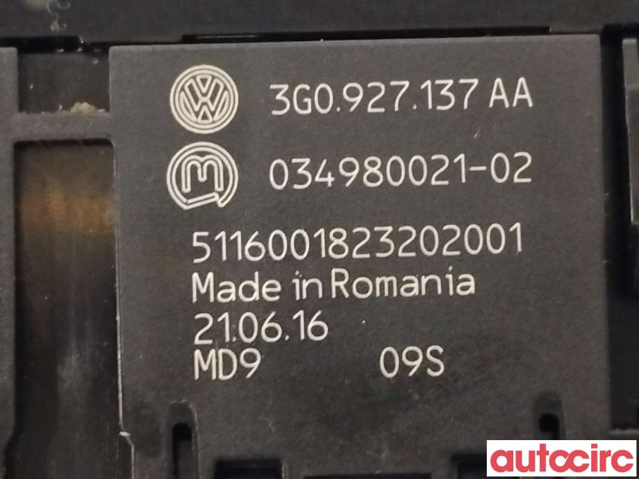 Bryter Antispinn til VW Passat 2015-2019 (Fase 1) (B8) (B8) (VOLKSWAGEN|3G0927137AA)