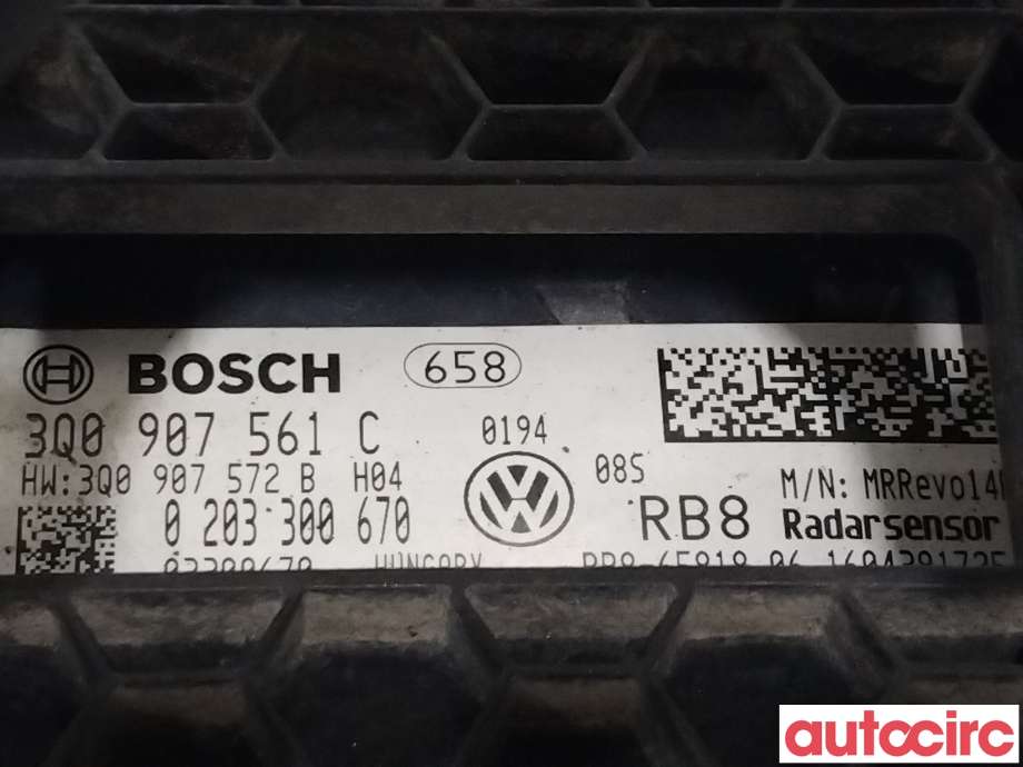 Sensor radar til VW Passat 2015-2019 (Fase 1) (B8) (B8) (VOLKSWAGEN|3Q0907561C)