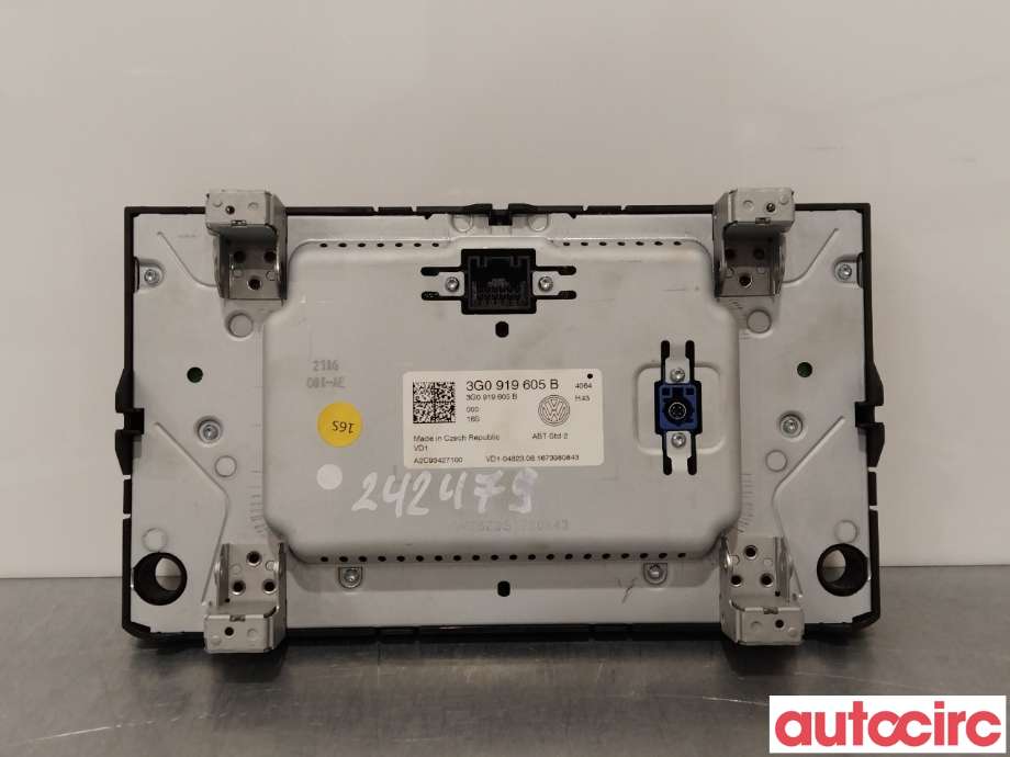 Multimedia display (MCU - Media Controller Unit) til VW Passat 2015-2019 (Fase 1) (B8) (B8) (VOLKSWAGEN|3G0919605D|3G0919605B)
