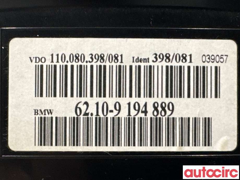 Instrumentpanel til BMW 5-Serie 2003-2010 (E60/E61) (E60/E61) (BMW|62109194889|110080398)