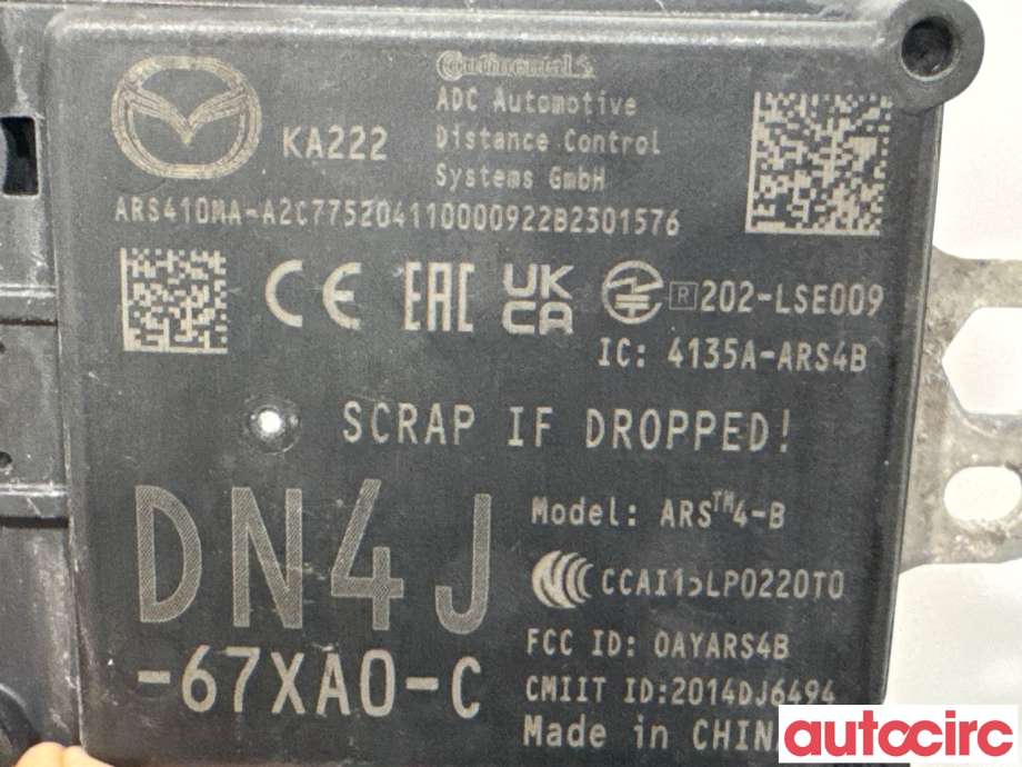 Sensor radar til Mazda MX-30 2020-->> (MAZDA|DN4J-67-XA0C|)