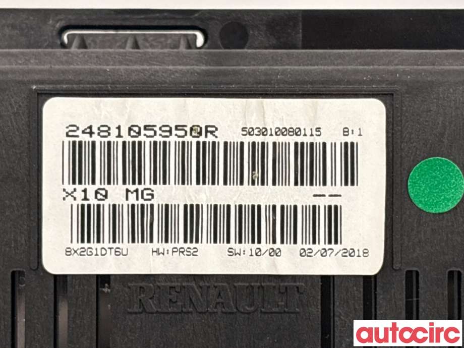 Instrumentpanel til Renault Zoe 2013-2019 (Fase 1)  (RENAULT|248105950R)