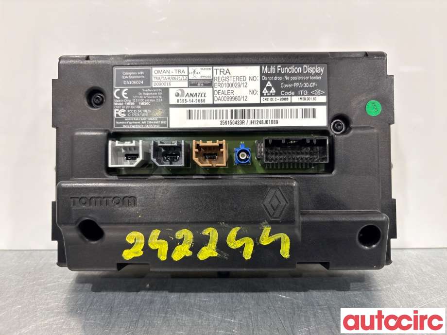 Instrument kjørecomputer til Renault Zoe 2013-2019 (Fase 1)  (RENAULT|259153035R|259150423R)