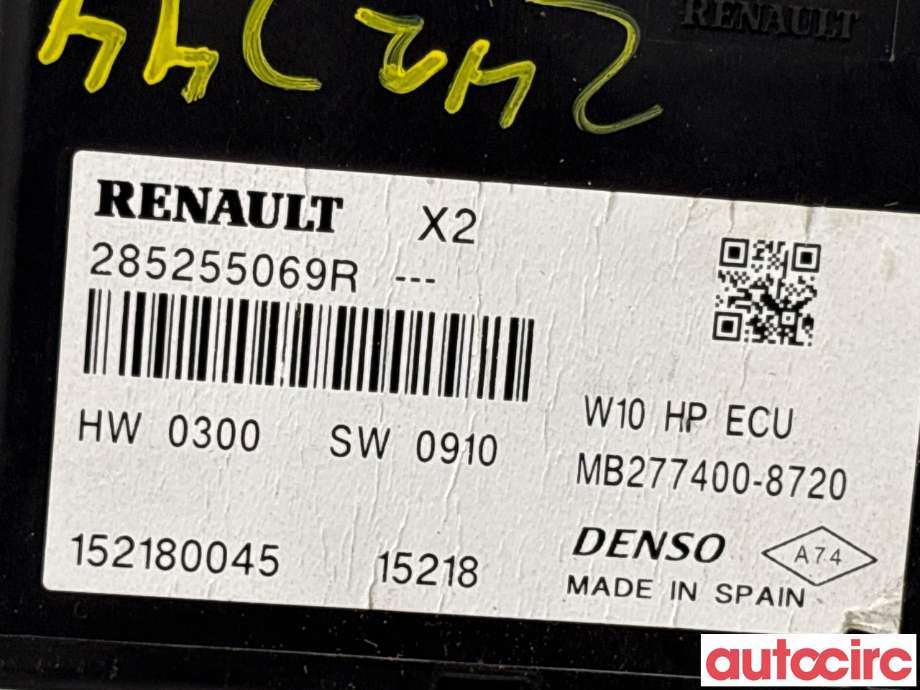 Styreenhet klima/aircondition til Renault Zoe 2013-2019 (Fase 1)  (RENAULT|285255069R)