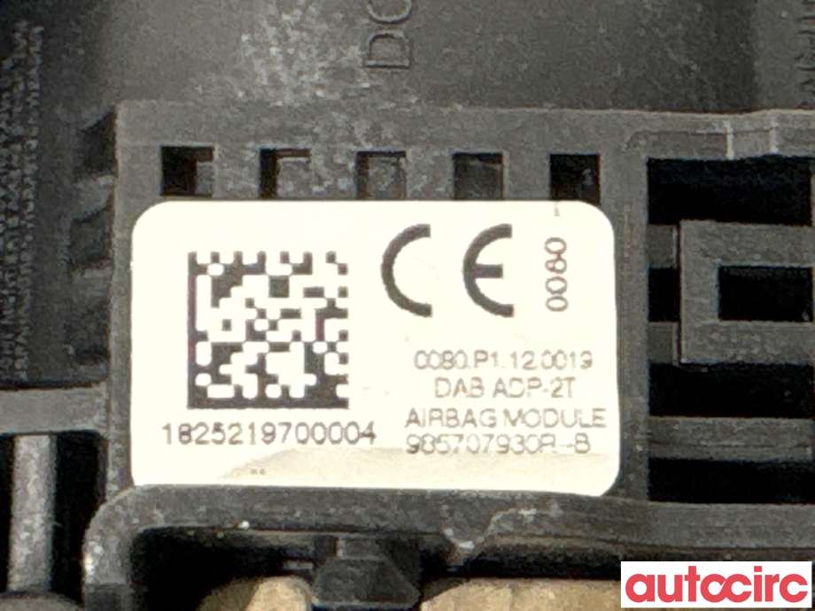 Airbag rattpute til Renault Zoe 2013-2019 (Fase 1) (RENAULT|985707930R)