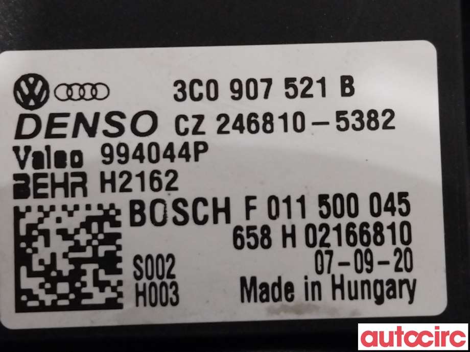 Varmeapparat motor til VW Passat 2005-2010 (B6) (B6) (VOLKSWAGEN|3C1820015P|3C0907521B)