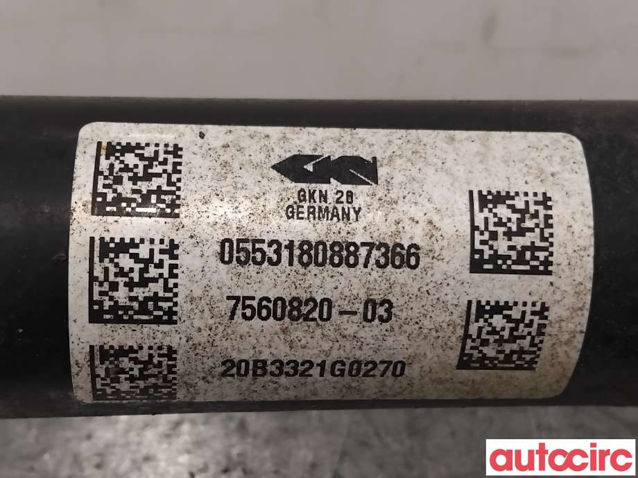 Drivaksel høyre bak, elbil til BMW iX3 2021-->> (BMW|33207560820||7560820)