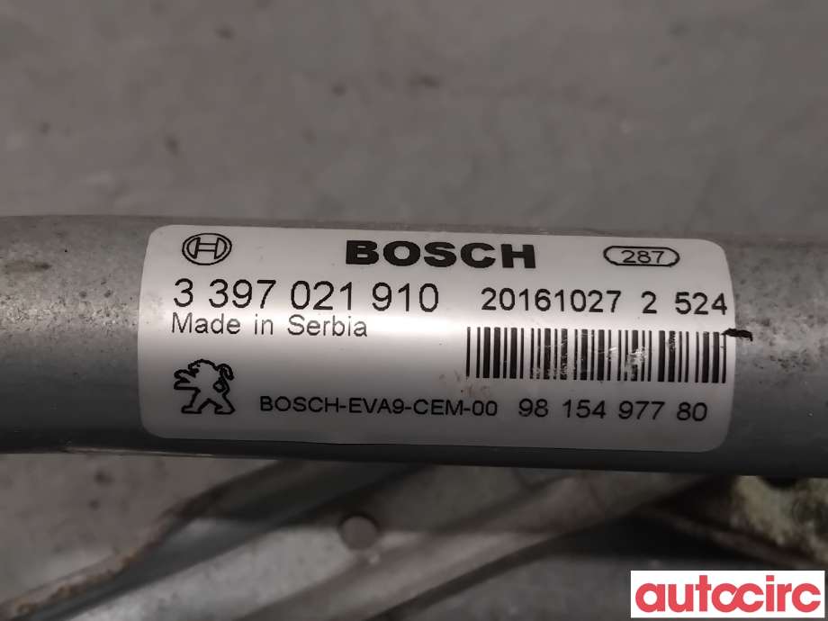 Viskermotor frontrute til Peugeot 2008 2013-2019 (Type I) (PEUGEOT|9815497780|0390241589)