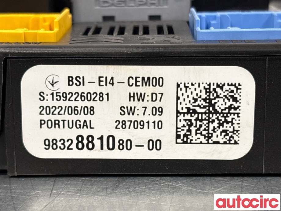 Sikringsboks til Peugeot 2008 2019-->> (Type II) (PEUGEOT|1681052380|9832881080)