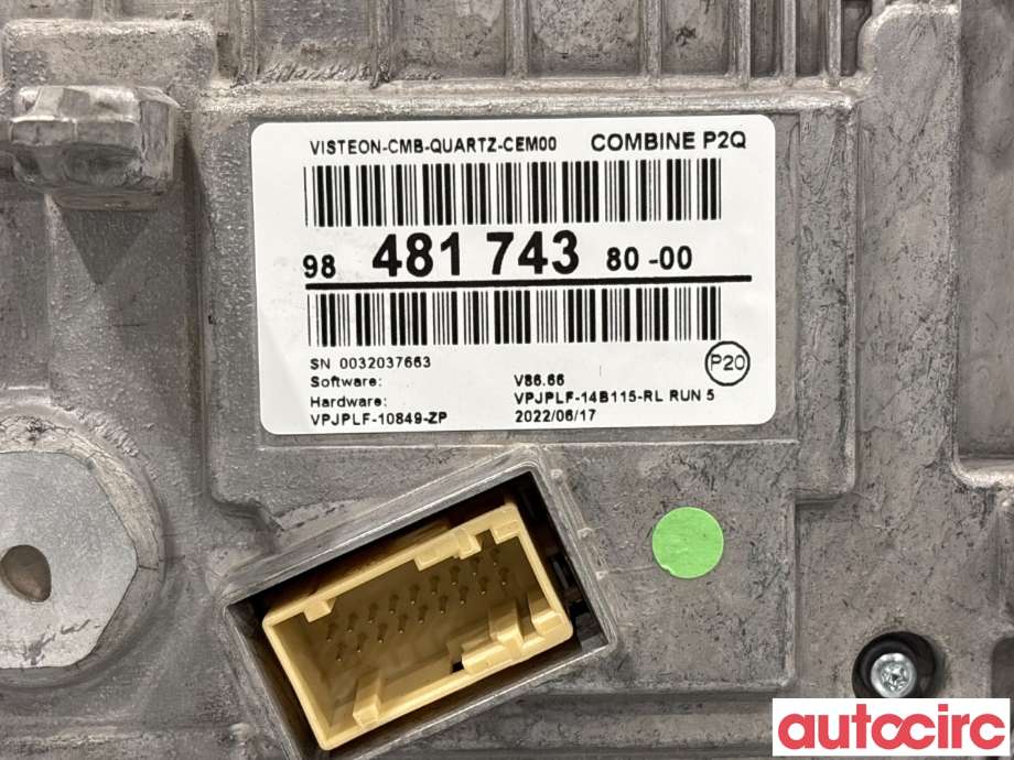 Instrumentpanel til Peugeot 2008 2019-->> (Type II)  (PEUGEOT|9848580480|9822060280|9848174380)