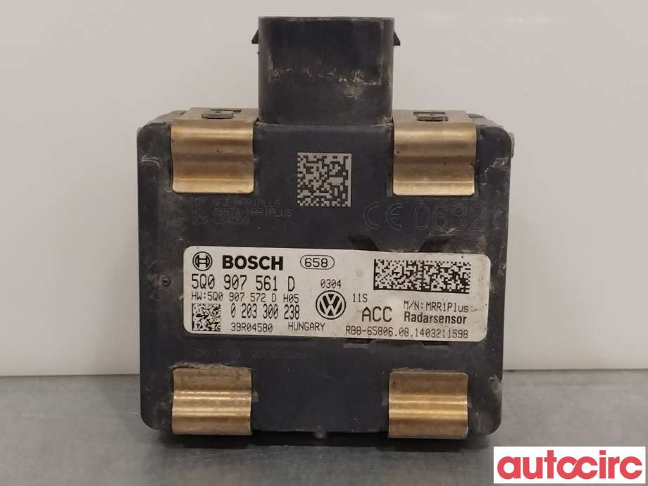Sensor radar til Škoda Octavia 2013-2016 (Type III, Fase 1)  (SKODA|5Q0907561D)
