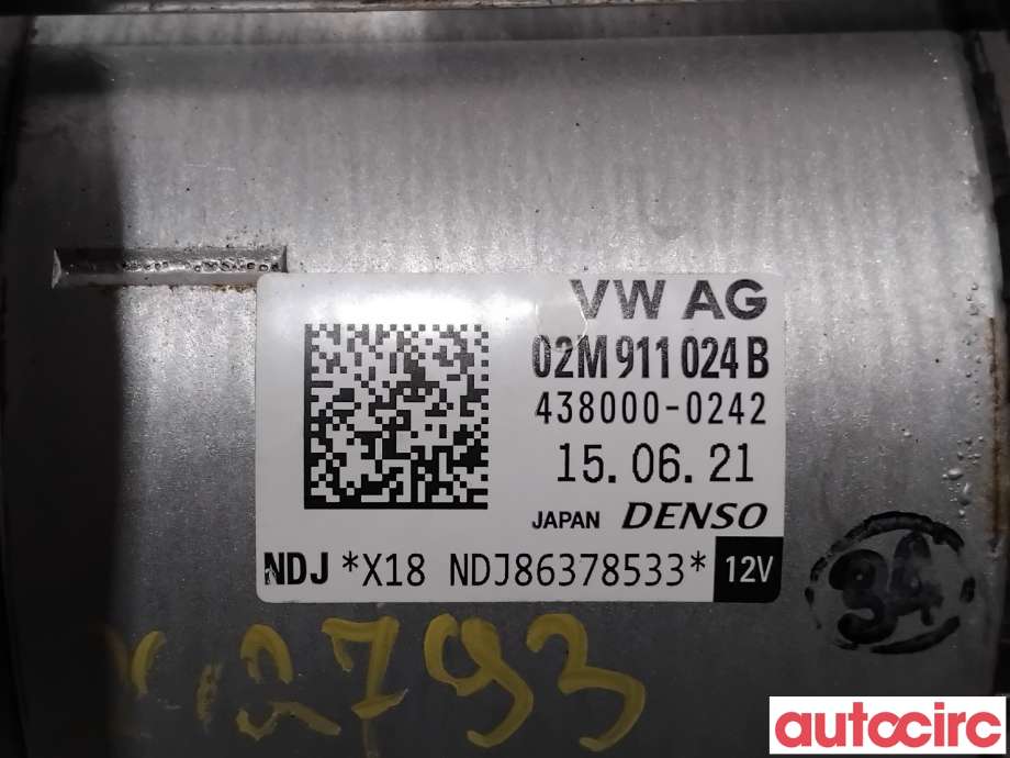 Starter diesel til VW Caddy 2020-->> (Type IV)  (VOLKSWAGEN|02M911024B|438000-0242|02M911024BX)
