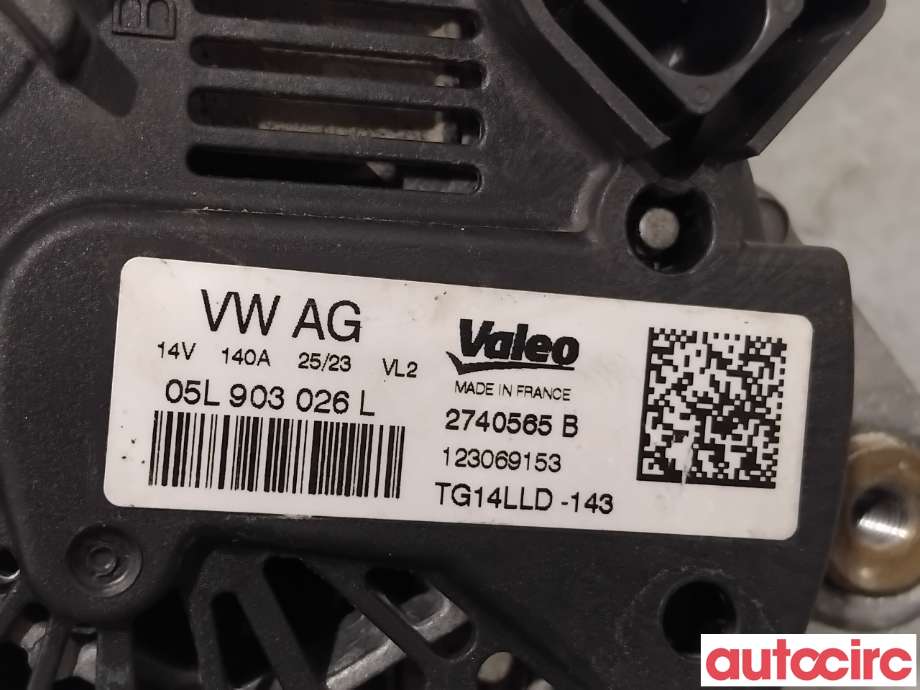Dynamo til VW Caddy 2020-->> (Type IV)  (VOLKSWAGEN|05L903026LX|TG14LLD-143|05L903026L)