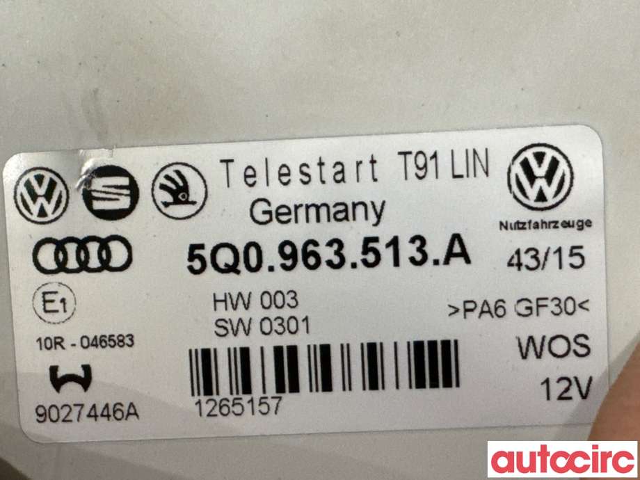 Styreenhet diverse til VW Golf VII 2012-2017 (Fase 1) (VOLKSWAGEN|5Q0963513A|)