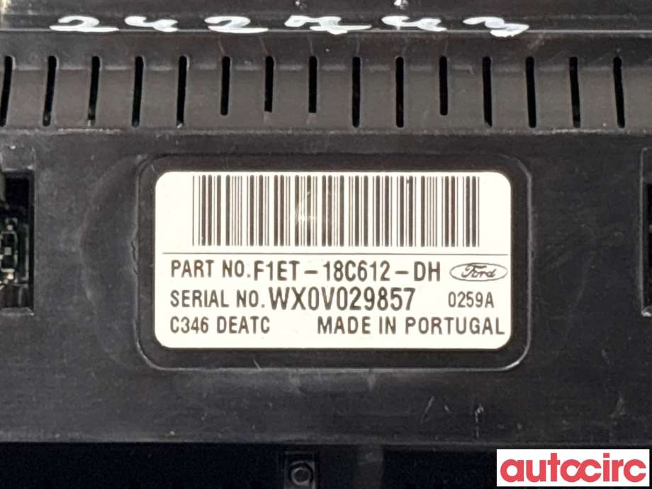 Varmeapparat betjening til Ford C-Max 2015-2019 (Type II, Fase 2)  (FORD|2376689|F1ET-18C612-DH)
