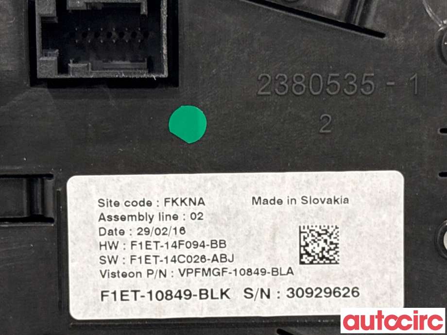 Instrumentpanel til Ford C-Max 2015-2019 (Type II, Fase 2) (FORD|2303630|F1ET-10849-BLK)