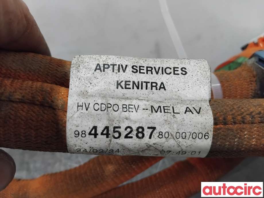 Kabel høy volt (HV) hybrid til Peugeot e-3008, 2023-->>  (PEUGEOT|9844528780)