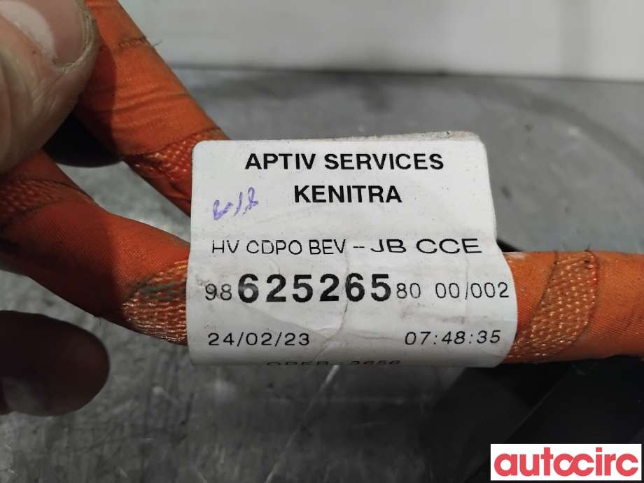 Kabel høy volt (HV) hybrid til Peugeot e-3008, 2023-->>  (PEUGEOT|9862526580)