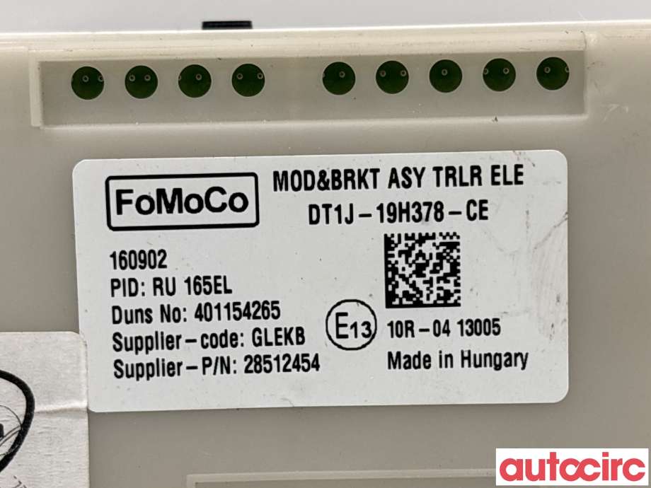 Styreenhet hengerfeste til Ford C-Max 2015-2019 (Type II, Fase 2)  (FORD|2469559||DT1J-19H378-CE)