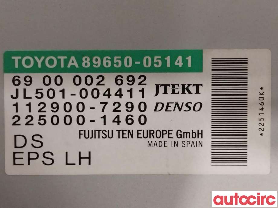 Styreenhet servo til Toyota Avensis 2009-2015 (Type III, Fase 1)  (TOYOTA|8965005141)