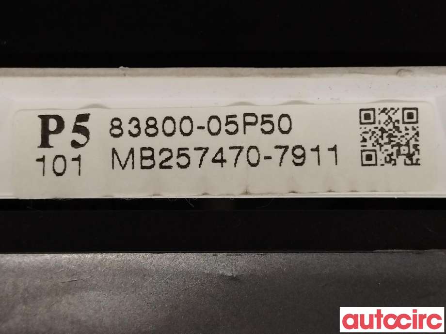 Instrumentpanel til Toyota Avensis 2009-2015 (Type III, Fase 1) (TOYOTA|8380005P50)