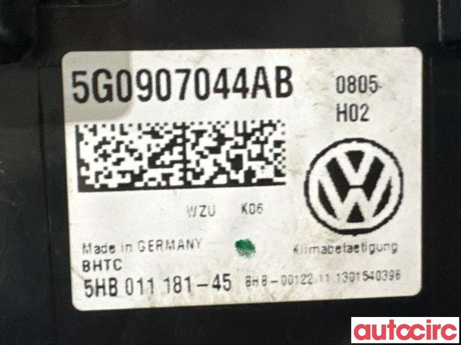 Varmeapparat betjening til VW Golf VII 2012-2017 (Fase 1) (VOLKSWAGEN|5G0907044BE|5HB011181-45|5G0907044EC)