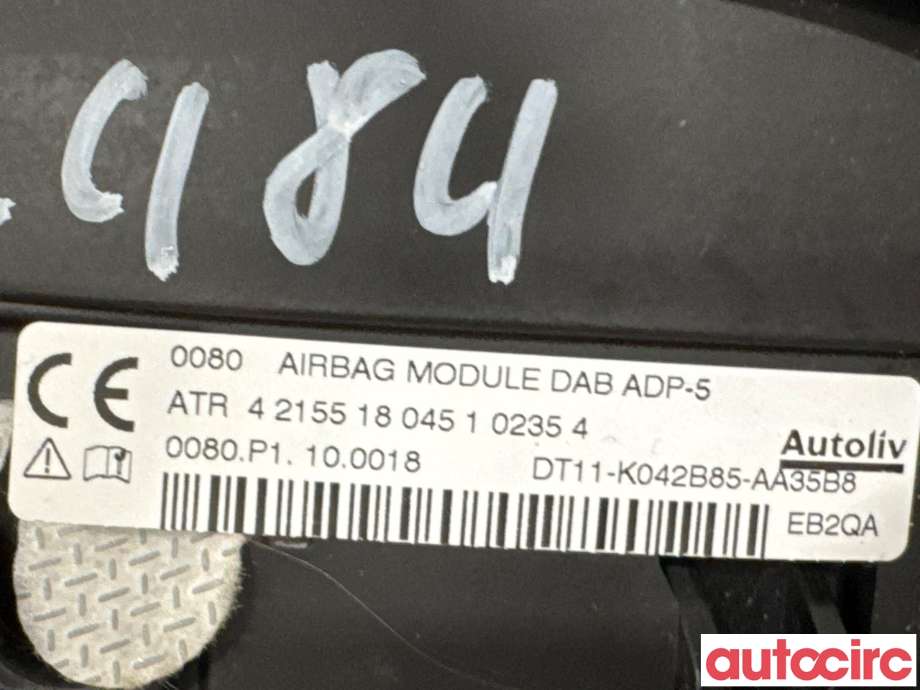 Airbag rattpute til Ford Transit Connect 2018-->> Type II, Fase 2 (FORD|1810758||DT11-K042B85-AA35B8)