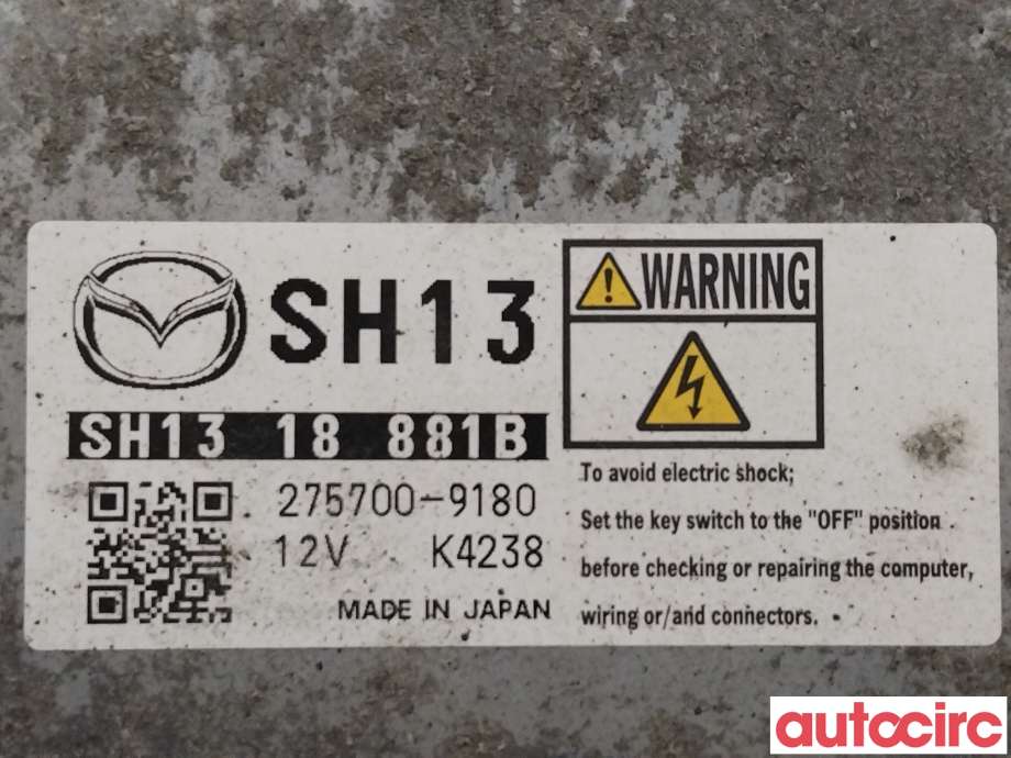 Styreenhet motor til Mazda CX-5 2012-2017 (Type I)  (MAZDA|SH13-18-881B|SH1318881B)