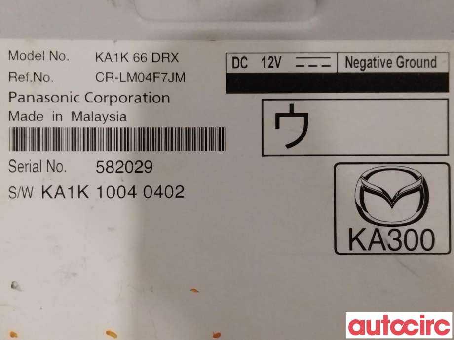 Bilstereo diverse til Mazda CX-5 2012-2017 (Type I)  (MAZDA|KA1K-66-DRX)