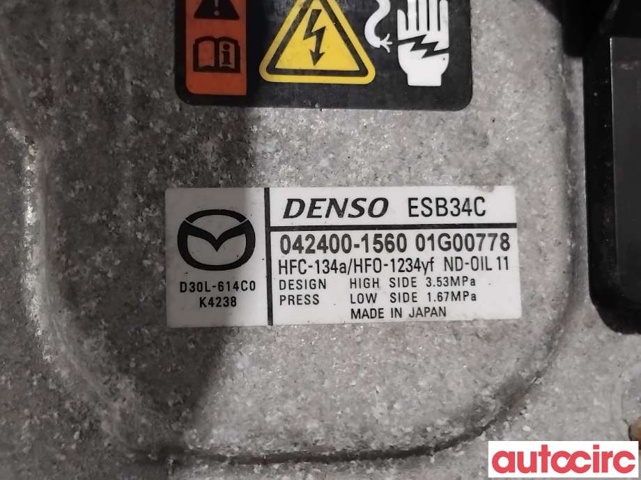 Aircondition kompressor til Mazda MX-30 2020-->>  (MAZDA|D30L-61-4C0A|042400-1560|)