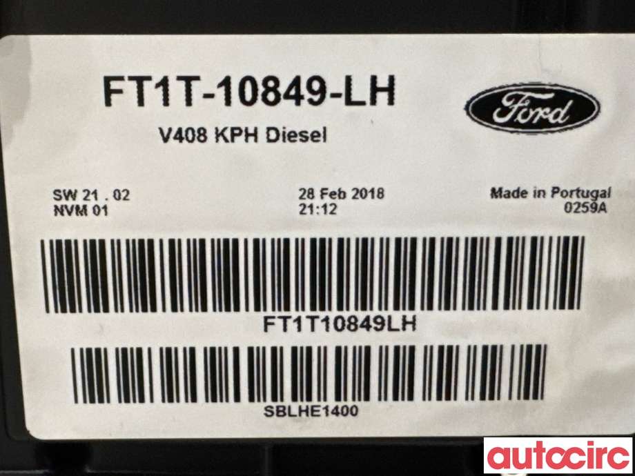 Instrumentpanel til Ford Transit Connect 2018-->> Type II, Fase 2  (FORD|2078138||FT1T-10849-LH)