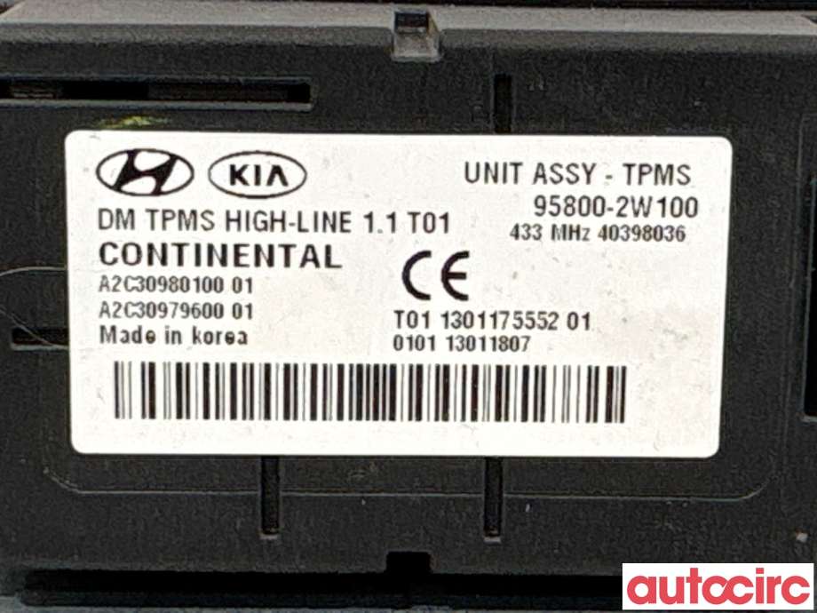 Sensor dekktrykk til Hyundai Santa Fe 2012-2020 (Type III)  (HYUNDAI|958002W100)
